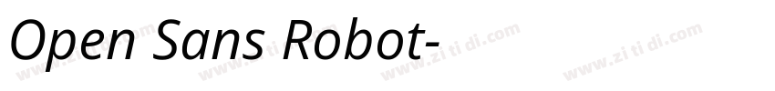 Open Sans Robot字体转换